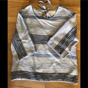 Cloth & Stone textured striped pullover